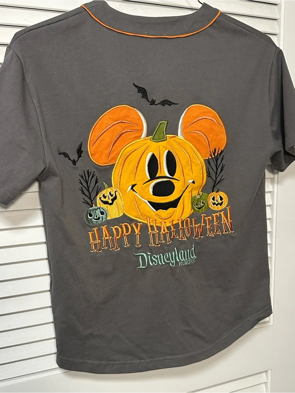 Disneyland Resort Halloween Mickey and Friends Baseball Button Up Jersey